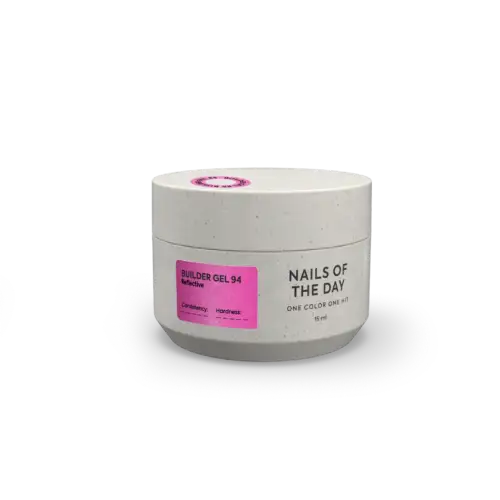 NAILSOFTHEDAY Builder gel 94 – Kühles Rosé Reflective – Aufbaugel, 15 ml