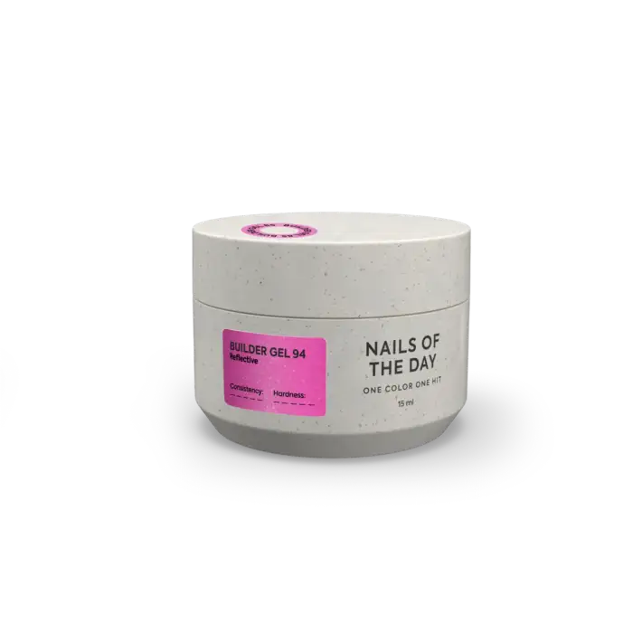 NAILSOFTHEDAY Builder gel 94 – Kühles Rosé Reflective – Aufbaugel, 15 ml