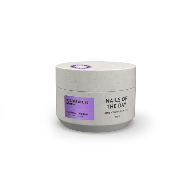 NAILSOFTHEDAY Builder gel 95 – Lila Reflective – Aufbaugel, 15 ml