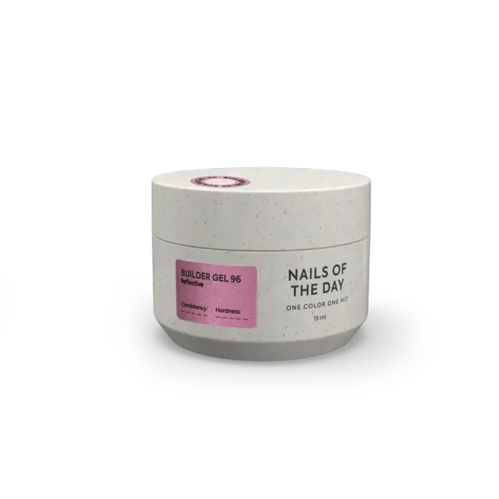NAILSOFTHEDAY Builder gel 96 – Rosa Reflective – Aufbaugel, 15 ml