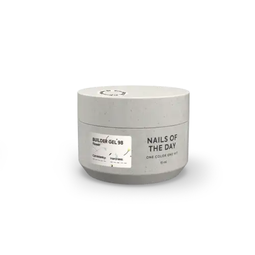NAILSOFTHEDAY Builder gel 98 – Transparent - Aufbaugel mit Trockenblumen, 15 ml