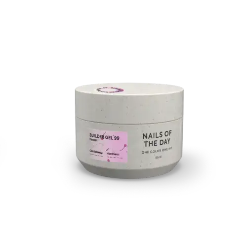 NAILSOFTHEDAY Builder gel 99 – Rosa - Aufbaugel mit Trockenblumen, 15 ml