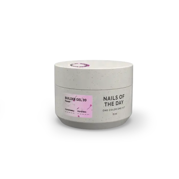 NAILSOFTHEDAY Builder gel 99 – Rosa - Aufbaugel mit Trockenblumen, 15 ml