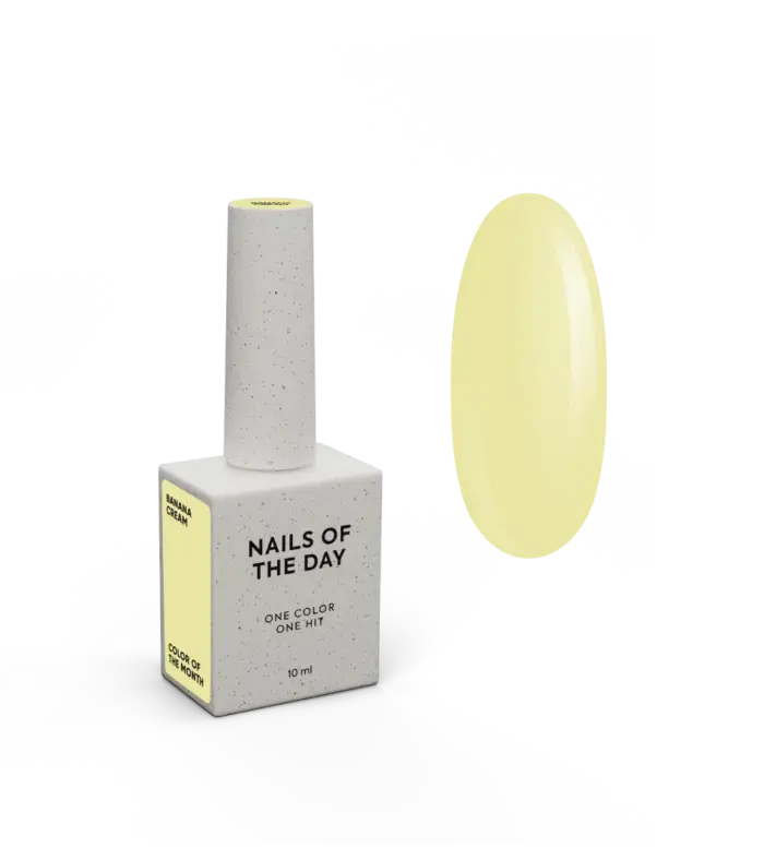 NAILSOFTHEDAY Color of the month July 2025 Banana Cream - pastellgelber Gellack, 10 ml – Bild 3