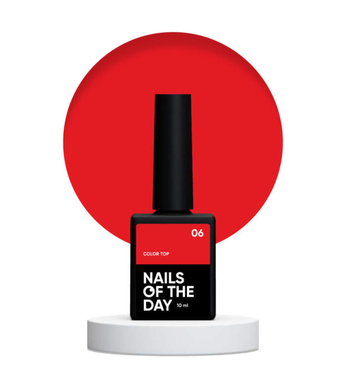 NAILSOFTHEDAY Color top 06 - Top Rot ohne Klebeschicht, TPO-frei, 10 ml