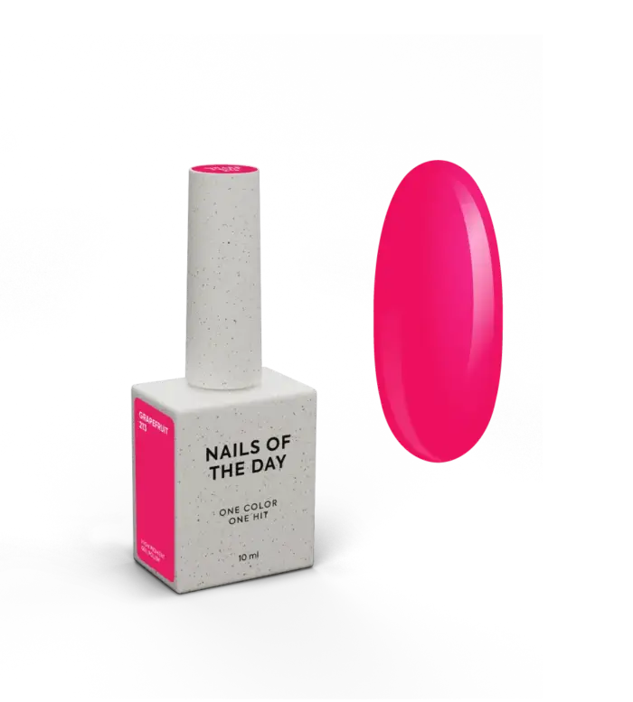 NAILSOFTHEDAY Gel polish Grapefruit-213 - intensiv leuchtender Himbeer-Gellack, 10 ml