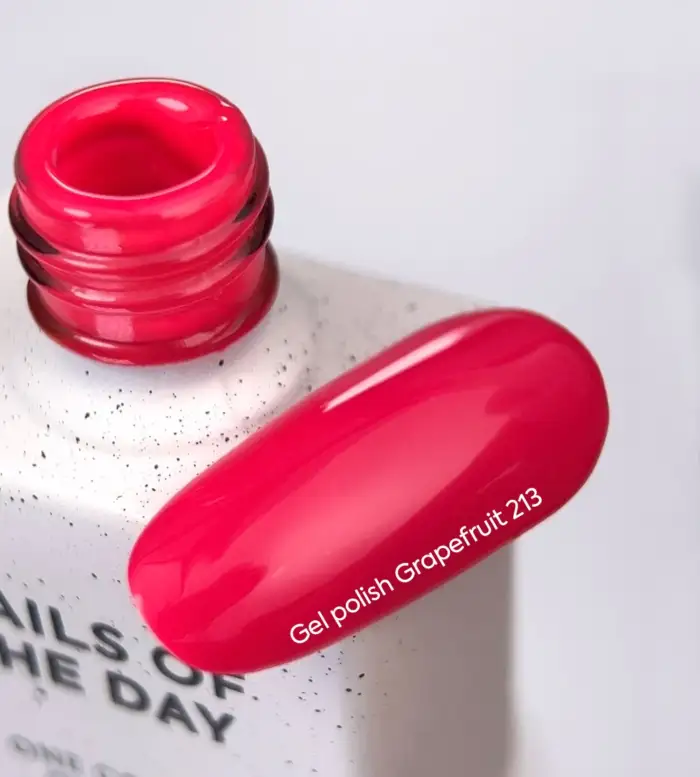 NAILSOFTHEDAY Gel polish Grapefruit-213 - intensiv leuchtender Himbeer-Gellack, 10 ml – Bild 2