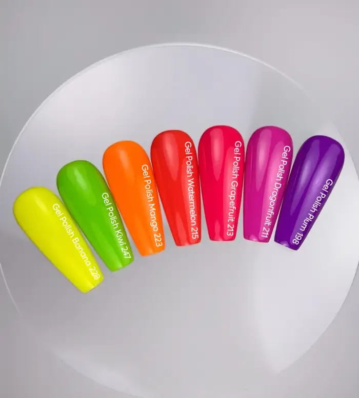 NAILSOFTHEDAY Gel polish Mango-223 - leuchtend oranger Gellack, 10 ml – Bild 5