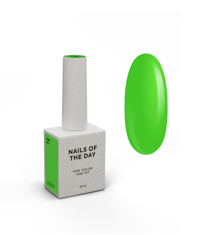 NAILSOFTHEDAY Gel polish Kiwi-247 - intensiv limettengrüner Gellack 10 ml