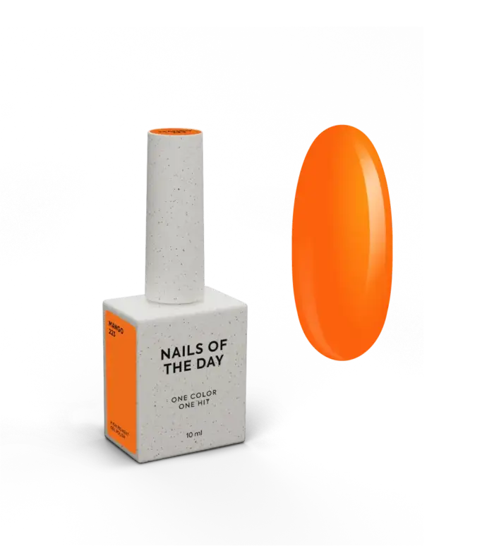 NAILSOFTHEDAY Gel polish Mango-223 - leuchtend oranger Gellack, 10 ml