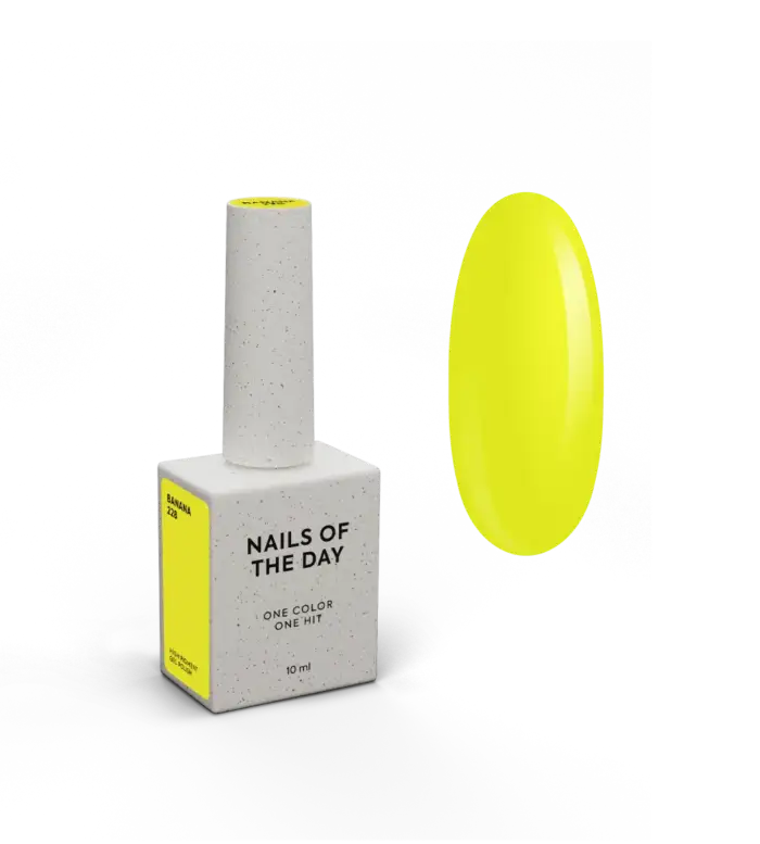 NAILSOFTHEDAY Gel polish Вanana-228 - leuchtend neonzitronengelber Gellack, 10 ml