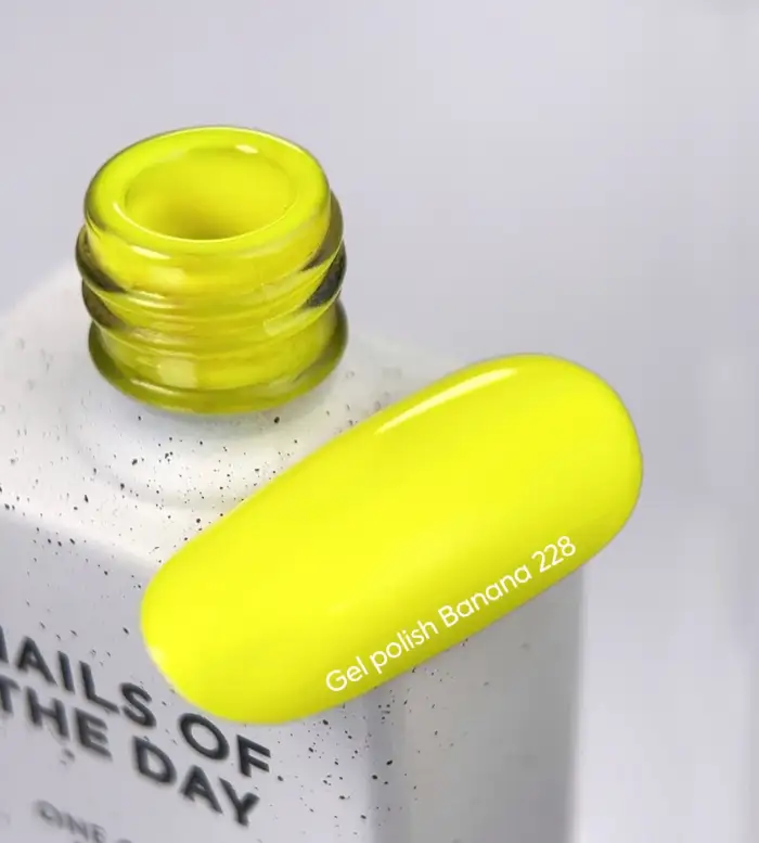 NAILSOFTHEDAY Gel polish Вanana-228 - leuchtend neonzitronengelber Gellack, 10 ml – Bild 2