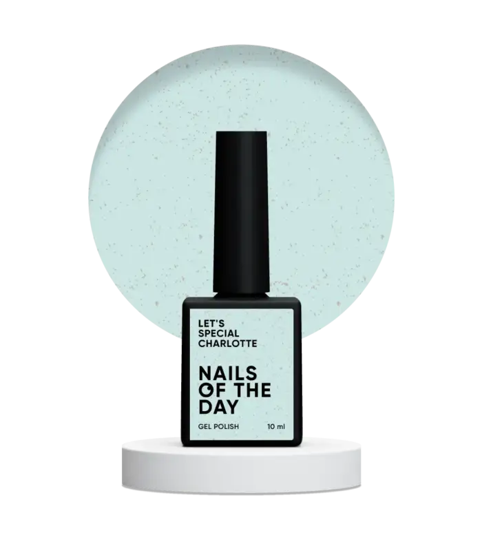 NAILSOFTHEDAY Let’s special Charlotte - Gel-Lack Mintblau mit Goldflocken, 10 ml – Bild 2