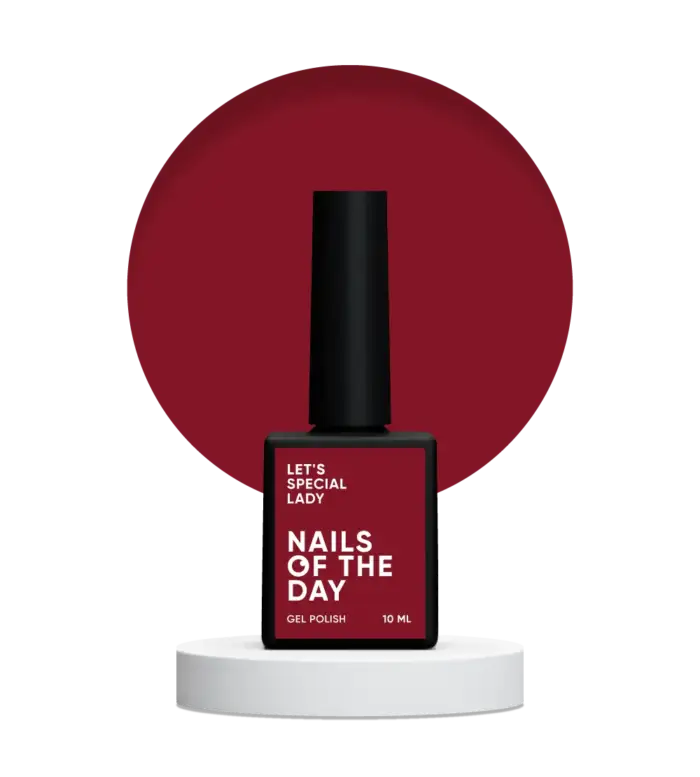 NAILSOFTHEDAY Let’s special Lady - satt-roter UV-Gellack, 10 ml