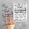 Stamping Plate DEMO Taki Da - 12 Creativity - Stamping-Schablone mit Demo-Sheet (mit Vorlagenblatt)