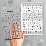 Stamping Plate DEMO Taki Da - 21 FATE - Stamping-Schablone mit Demo-Sheet (mit Vorlagenblatt)