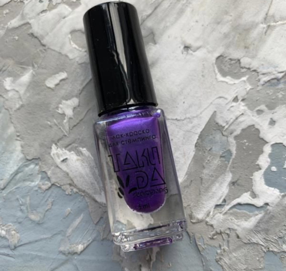 Stamping-Lack TAKI DA - Professional stamping polish - Perlmuttviolett 031, 5 ml – Bild 2