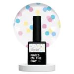 NAILSOFTHEDAY Party Top Matte – Matt-Top mit neonfarbenen Hexagon-Glitzern, ohne Klebeschicht und ohne UV-Filter, TPO-frei,10 ml