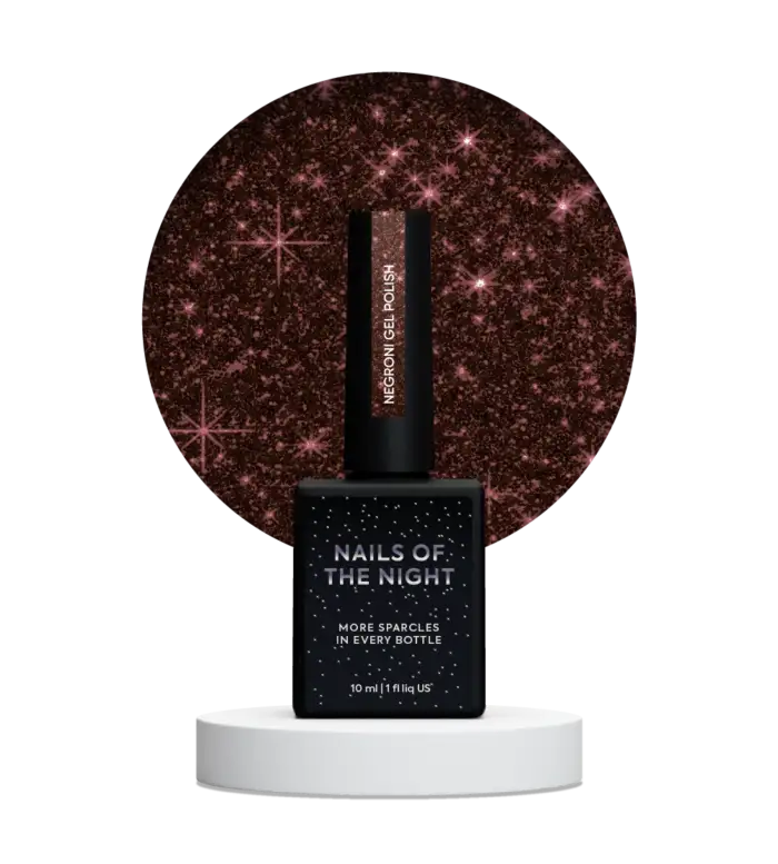 NAILSOFTHENIGHT Gel Polish Negroni – Dunkelburgund - Lichtreflektierender Gel-Lack, 10 ml