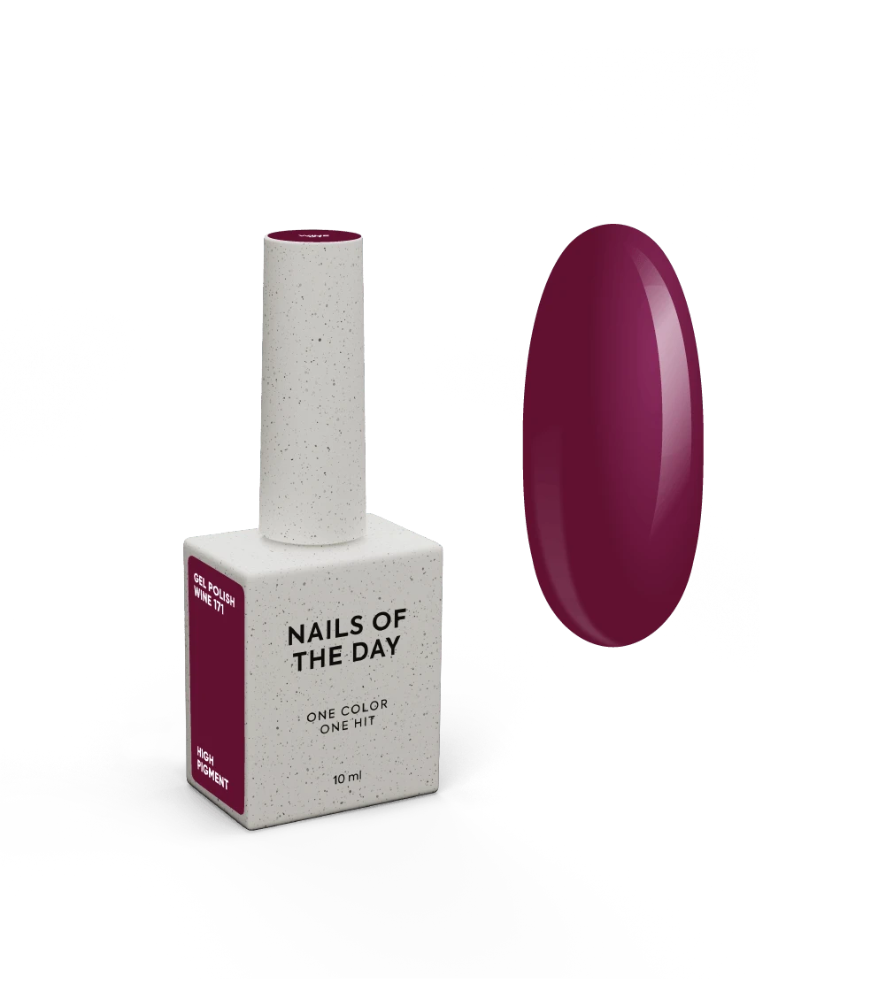 NAILSOFTHEDAY Gel polish Wine 171 - Weinrot - Gel-Lack, 10 ml – Bild 2