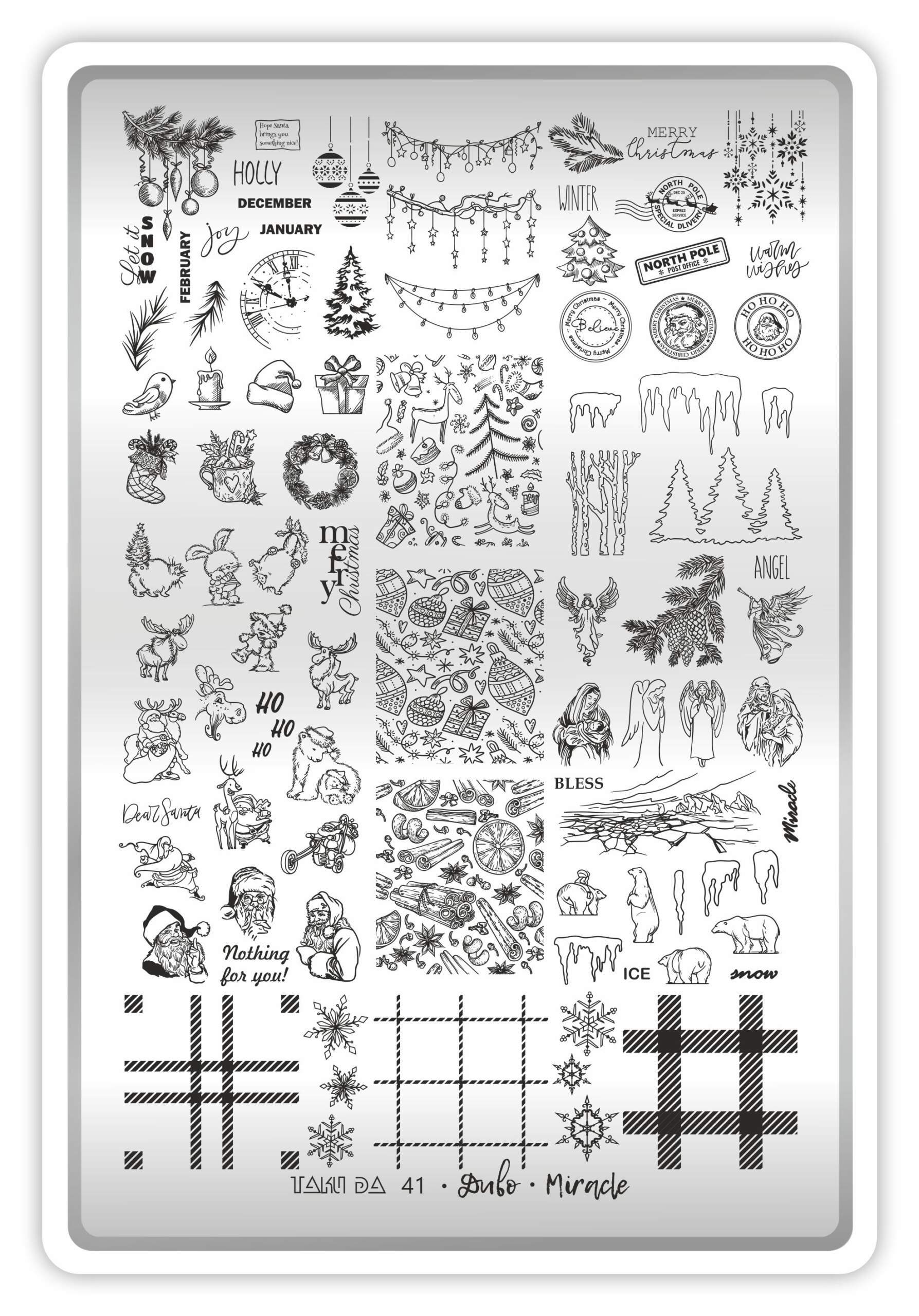 Stamping Plate DEMO Taki Da - 41 Miracle - Stamping-Schablone mit Demo-Sheet (mit Vorlagenblatt) – Bild 2