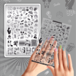 Stamping Plate DEMO Taki Da - 17 Nostalgie - Stamping-Schablone mit Demo-Sheet (mit Vorlagenblatt)