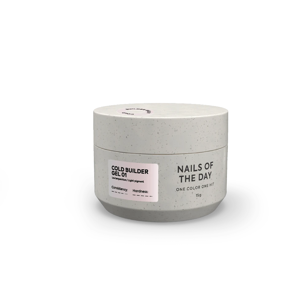NAILSOFTHEDAY Cold Builder Gel 01 – milchig-rosa Aufbaugel für Nagelmodellage, 15 ml – Bild 2