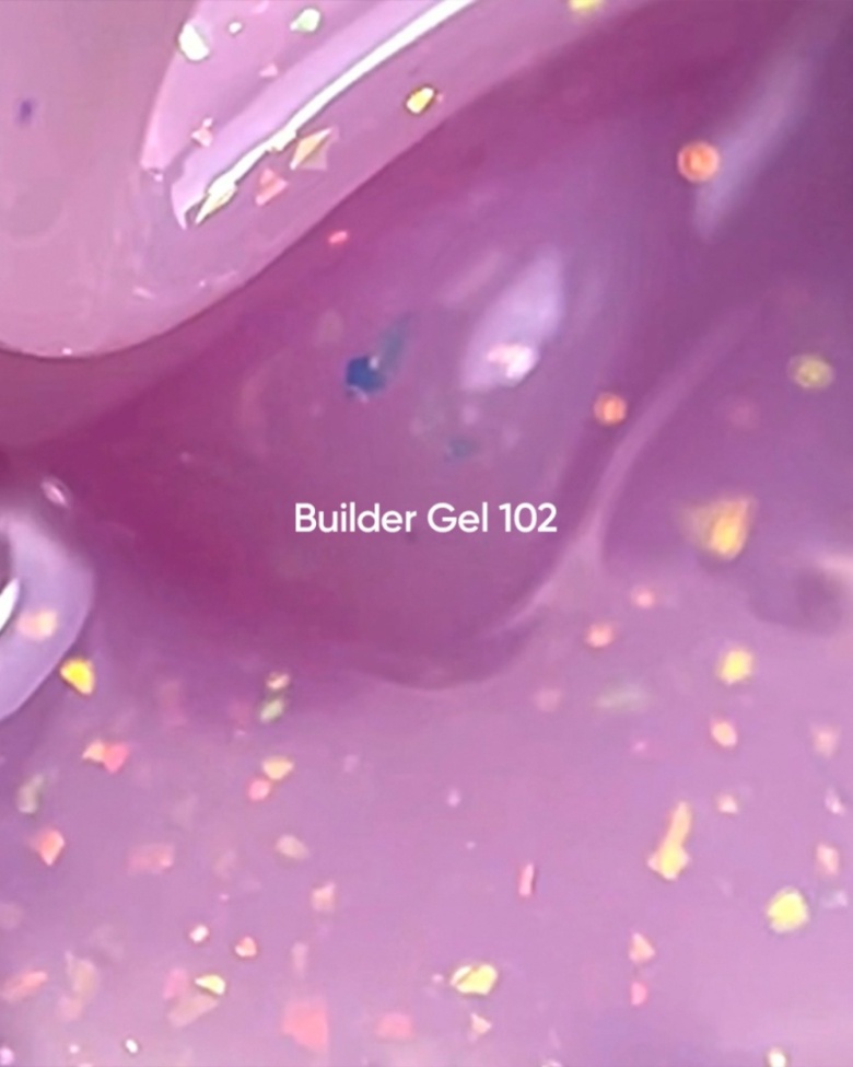 NAILSOFTHEDAY Builder Gel 102 – Hellrosafarbener Aufbaugel mit Blattgold-Effekt für Nagelverlängerungen – UV/LED Aufbaugel, 15 ml