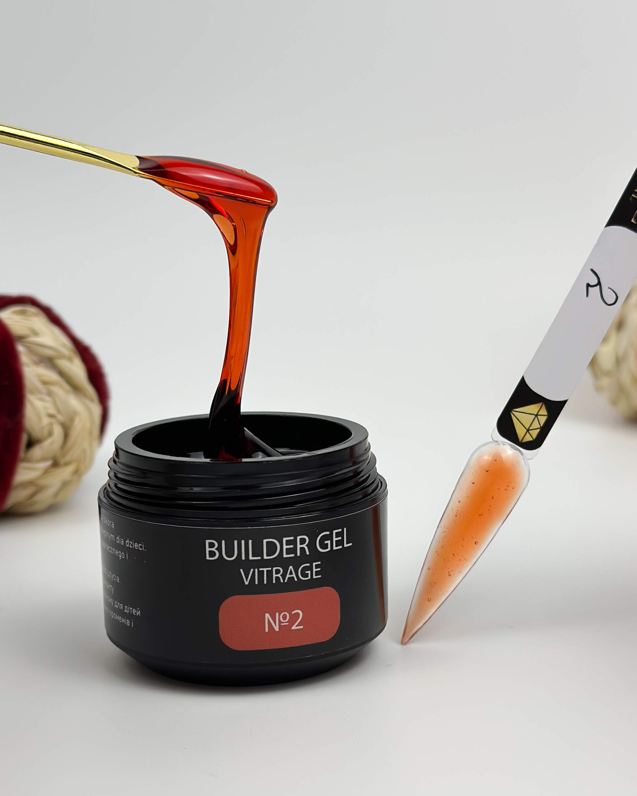 Crystal Professional Builder Gel Vitrage №2 HEMA & TPO Free, 15 ml – Bild 3