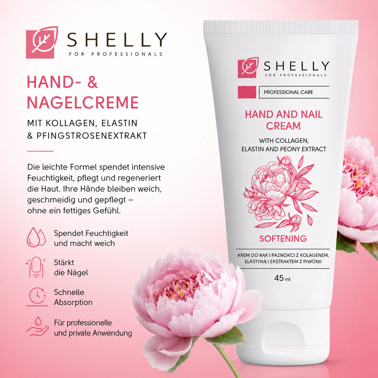 Shelly HANDS AND NAILS CREAM - Hand- & Nagelcreme mit Kollagen & Elastin – Bild 3