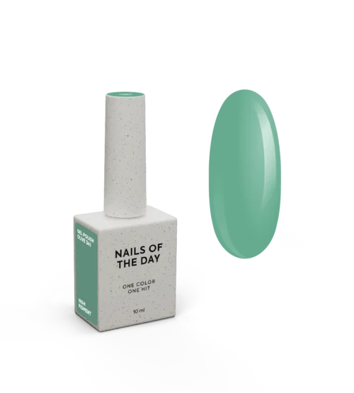 NAILSOFTHEDAY Gel Polish „Olive“ – kühltoniges Oliv, 1-Schicht-Deckkraft, 10 ml