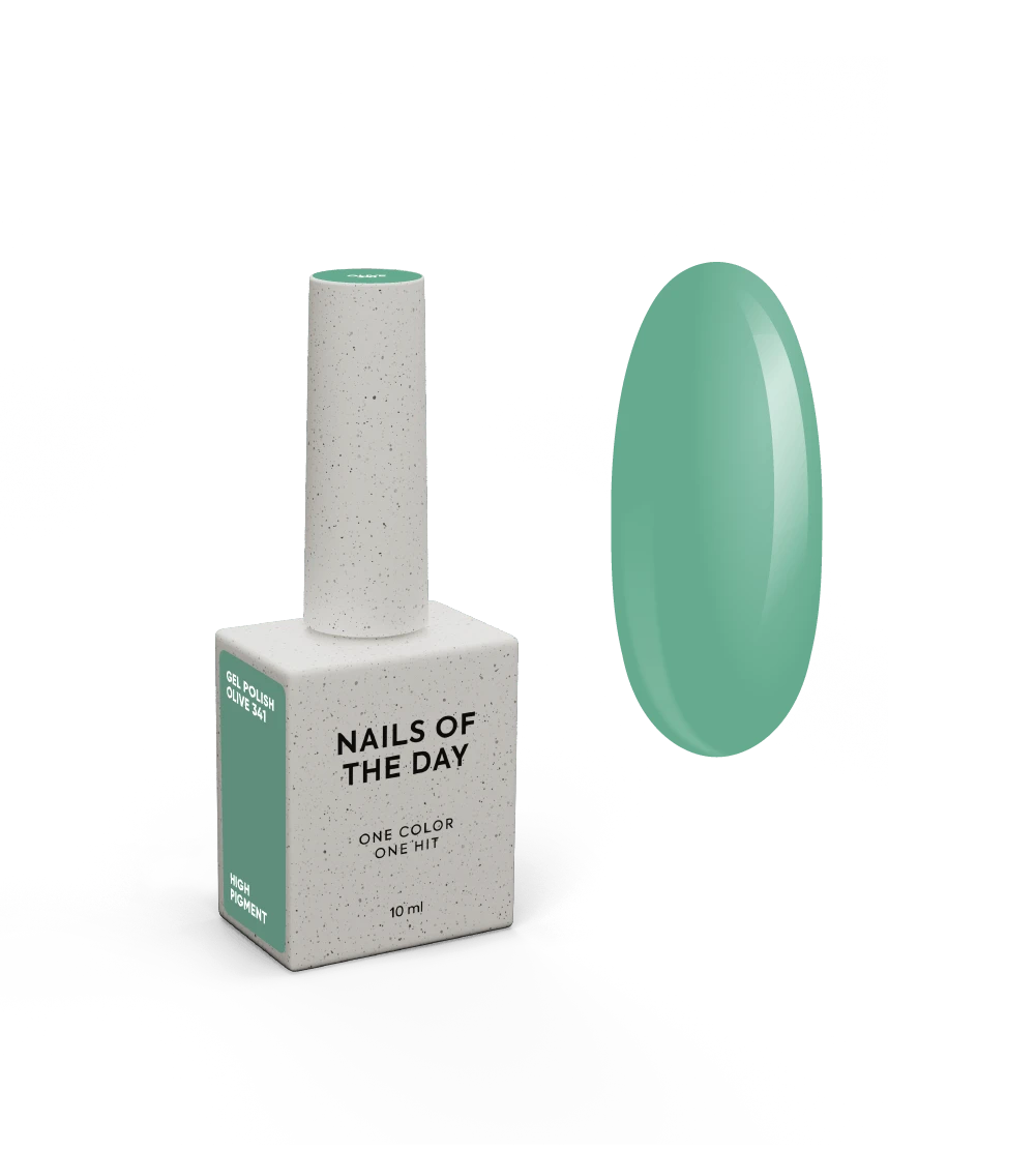 NAILSOFTHEDAY Gel Polish „Olive“ – kühltoniges Oliv, 1-Schicht-Deckkraft, 10 ml