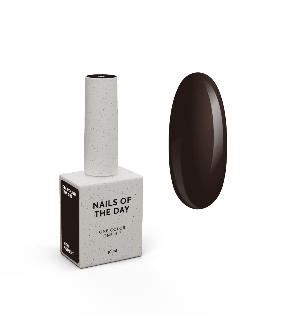 NAILSOFTHEDAY Gel Polish „Tina“ – ein tiefdunkler, reif-kirschfarbener Gel-Lack, der bereits in nur einer Schicht perfekt deckt. Inhalt: 10 ml.