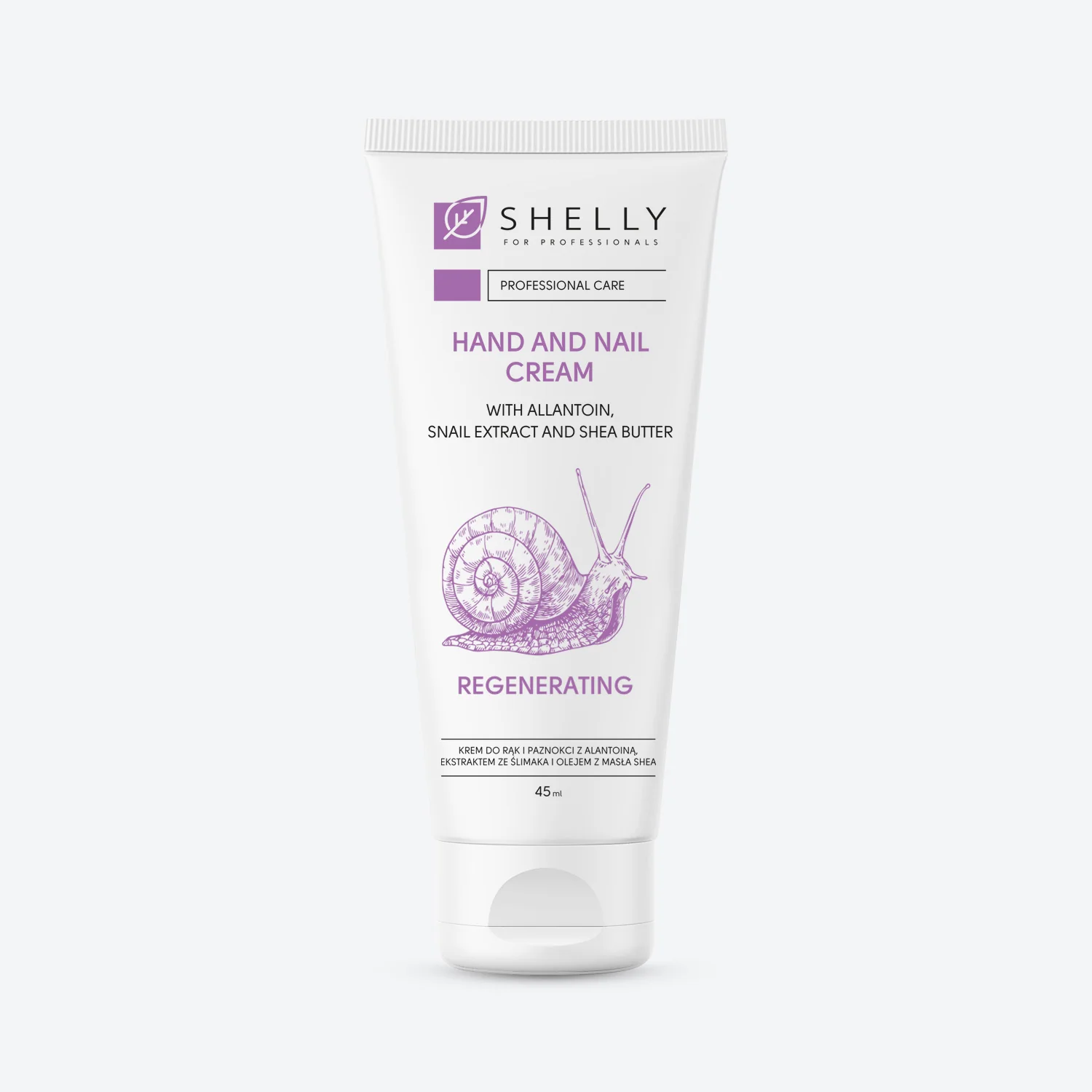 Shelly HANDS AND NAILS CREAM - Hand- und Nagelcreme mit Allantoin, Schneckenextrakt und Sheabutteröl, 45 ml