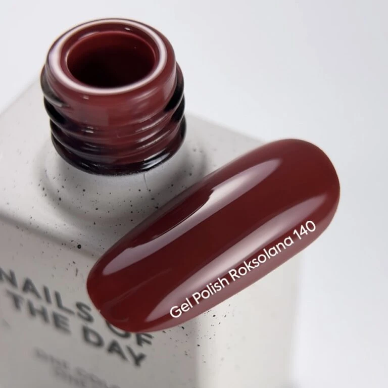 NAILSOFTHEDAY Gel Polish Roksolana 140, Roter Gel-Lack, 1-Schicht-Deckkraft, 10 ml – Bild 2