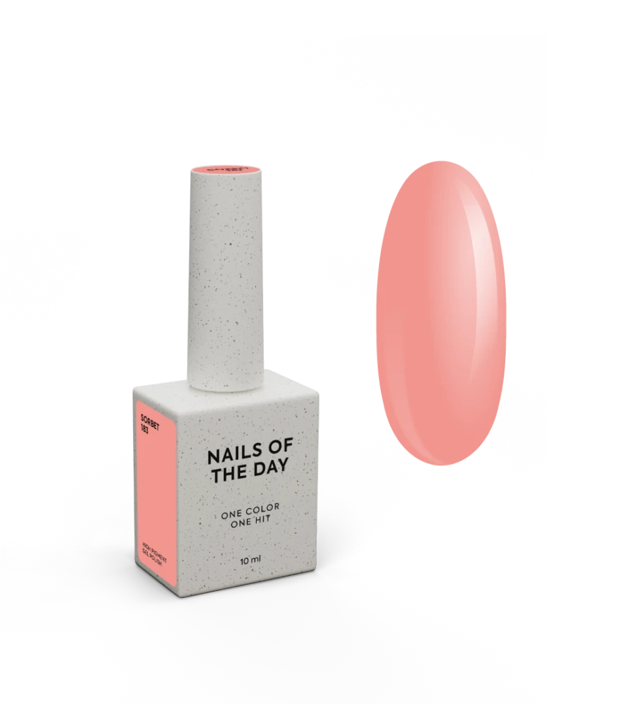 NAILSOFTHEDAY Gel Polish Sorbet 183, Zartpfirsichfarbener Gel-Lack, 1-Schicht-Deckkraft, 10 ml