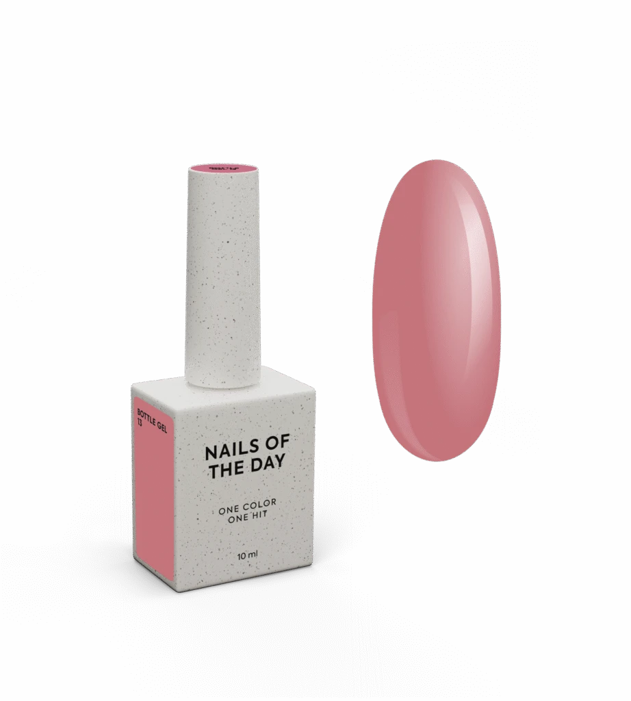 NAILSOFTHEDAY Bottle Gel 13 – Dunkelrosa hochfestes Aufbaugel zur Nagelverstärkung