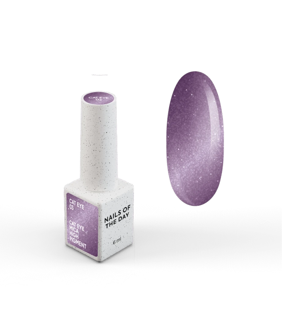 NAILSOFTHEDAY Gel Polish Cat Eye 03 – Lila Cat-Eye Gel-Lack mit feinen Flakes und leichtem reflektierendem Effekt, 6 ml