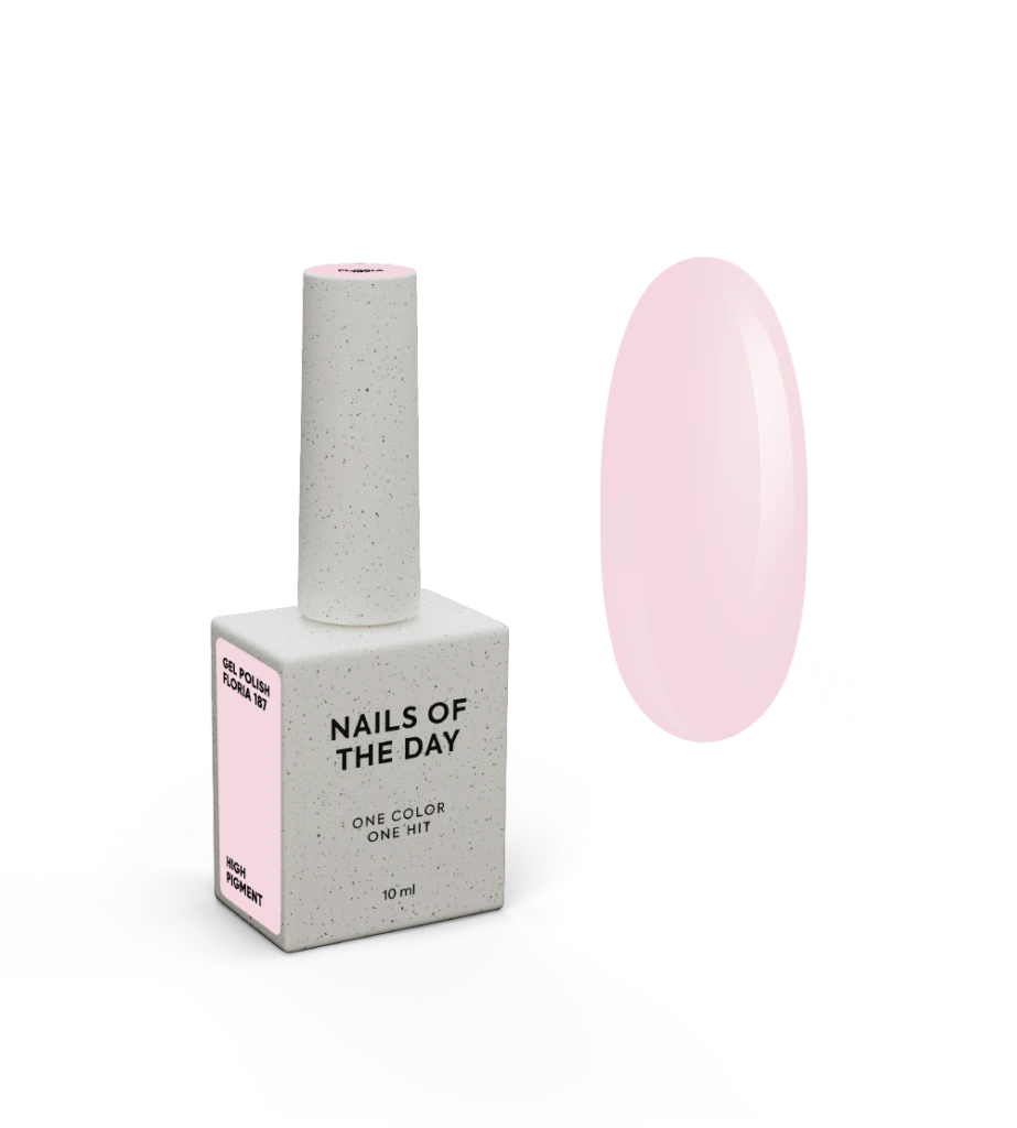 NAILSOFTHEDAY Gel Polish polish Floria 187, Pastellrosa Gel-Lack, 1-Schicht-Deckkraft, 10 ml