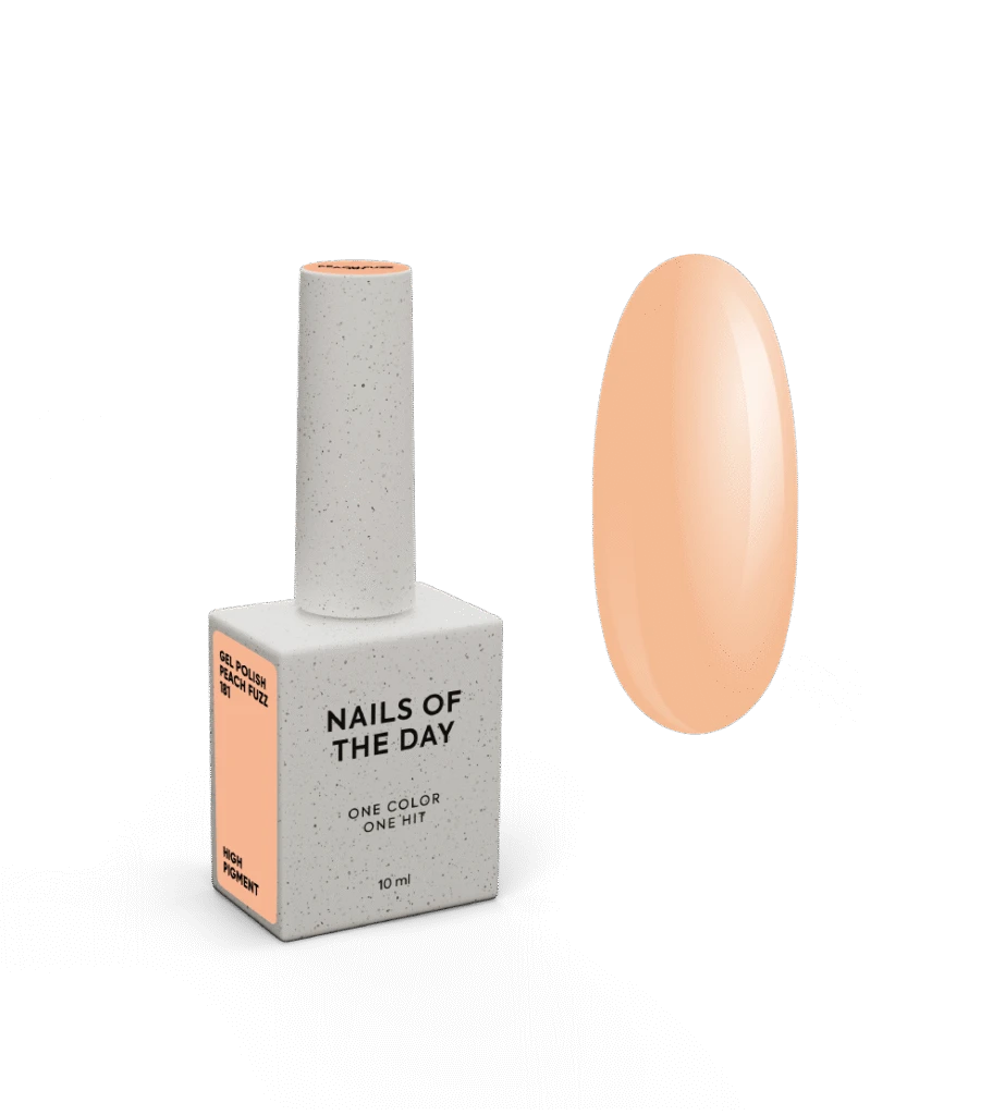 NAILSOFTHEDAY Gel Polish Peach Fuzz 181, Zartpfirsichfarbener Gel-Lack, 1-Schicht-Deckkraft, 10 ml