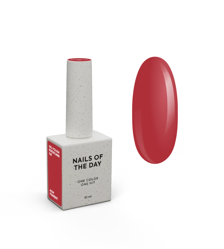 NAILSOFTHEDAY Gel Polish Roksolana 140, Roter Gel-Lack, 1-Schicht-Deckkraft, 10 ml