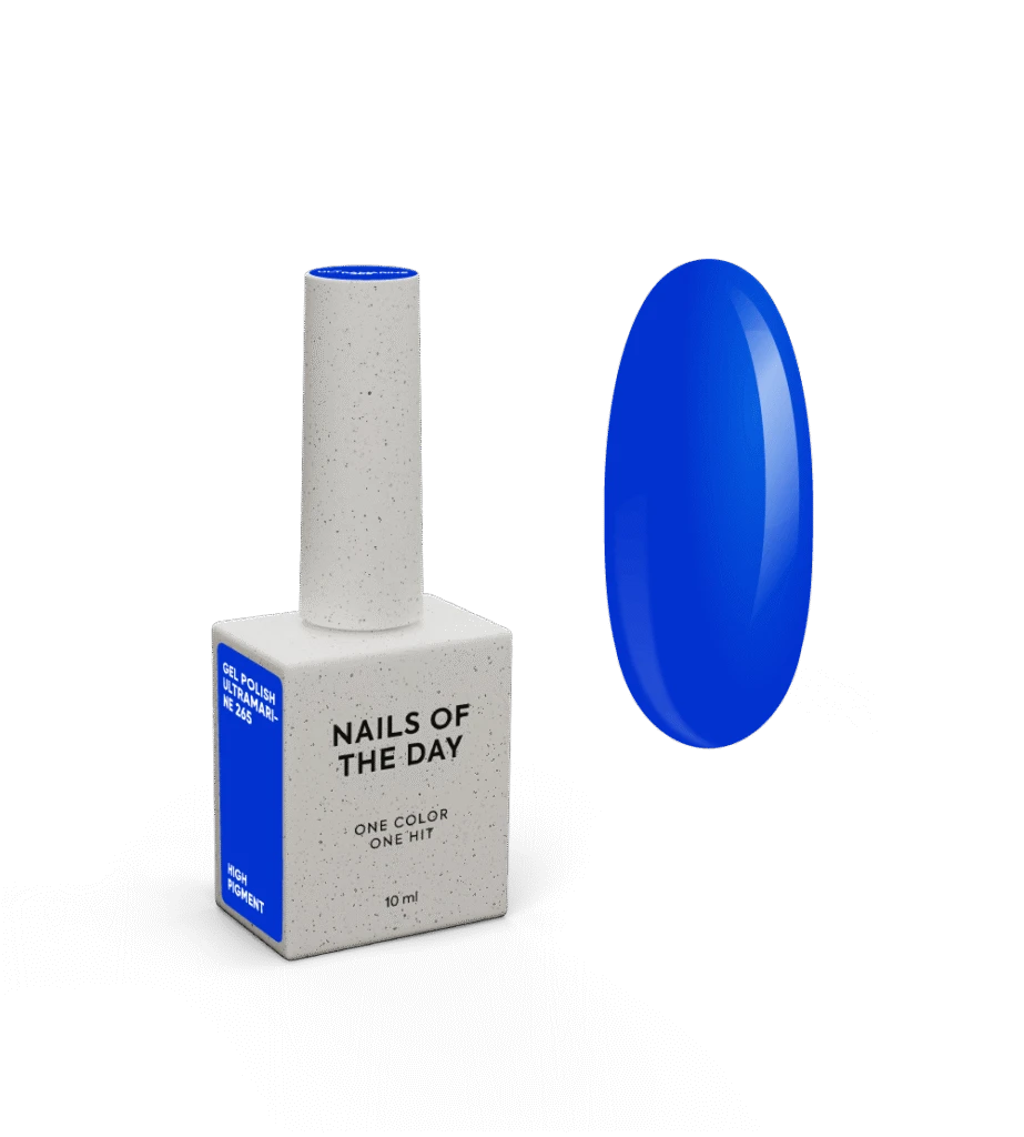 NAILSOFTHEDAY Gel Polish Ultramarine 265, Leuchtend blauer Gel-Lackk, 1-Schicht-Deckkraft, 10 ml