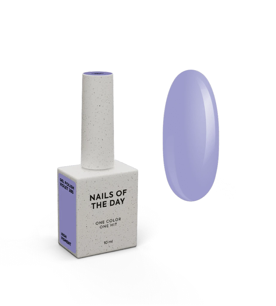 NAILSOFTHEDAY Gel Polish Violet 285, Fliederfarbener Gel-Lack, 1-Schicht-Deckkraft, 10 ml