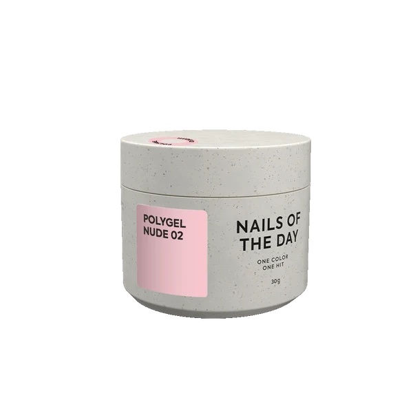 NAILSOFTHEDAY Polygel Nude 02 – Feinkörniges, sanftes Nude-Polygel, 30 g